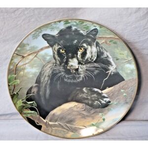 Franklin‎ Mint Silent Watch Black Panther Collector Plate Limited Edition NWF